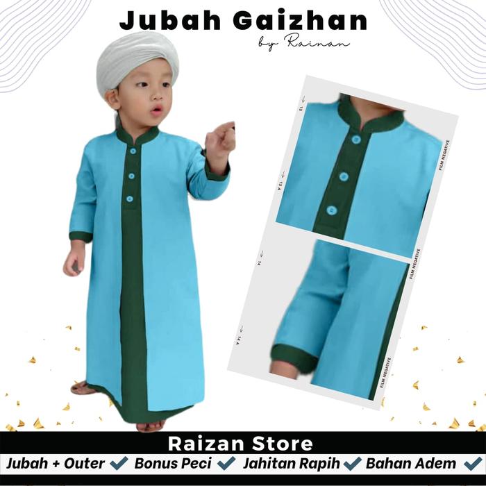 Raizan Store Stelan Baju Koko Anak Laki Laki Model Gibran Terbaru 2022 (Free Peci) Koko Gibran Warna