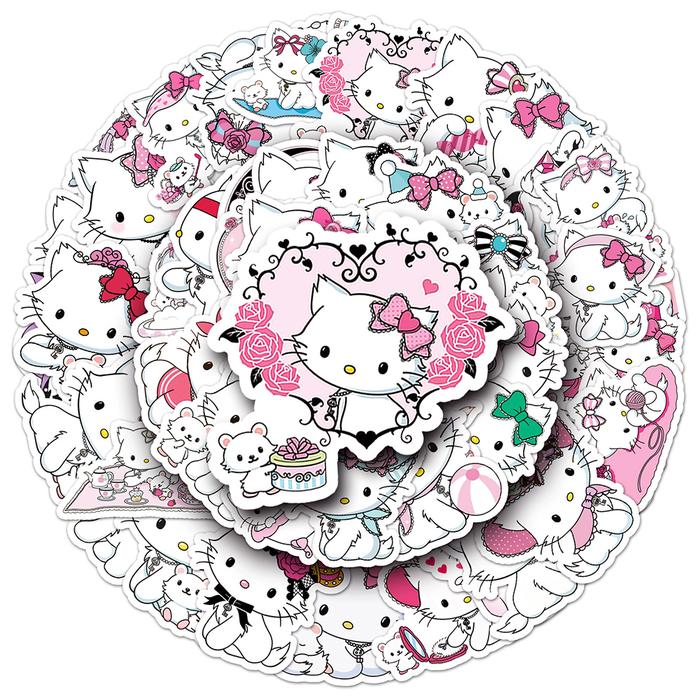 10/30/50PCS Kawaii Charmmy Kitty Stickers Cute Hello Kitty Decal DIY Guitar Notebook Phone Wall Cart