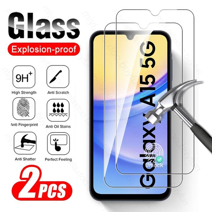 2PCS 9H Premium Tempered Glass For Samsung Galaxy A15 5G Case Protective Glass SamsungA15 Samung A 1