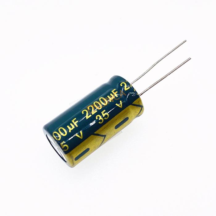 50pcs/lot 35v 2200uf 13*25 High-frequency Low-impedance Aluminum Electrolytic Capacitor 2200uf 35v 2