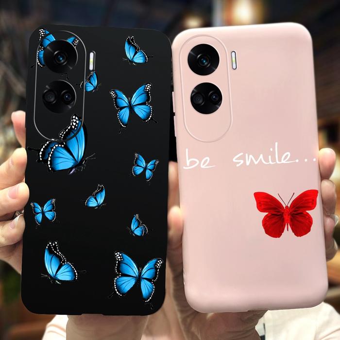 For Cover Honor 90 Lite Phone Case CRT-NX1 Fashion Butterfly Cartoon Slim TPU Soft Silicone Back Cov