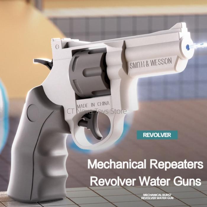 Summer Revolver Water Gun ZP5 Pistol High-pressure Full Automatic Shooting Water Gun Outdoor Beach T
