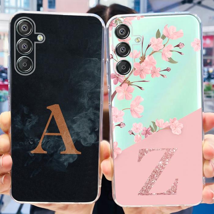For Samsung Galaxy A15 5G Case SM-A156B Stylish Letters Painted Cover Clear Silicone Phone Case For