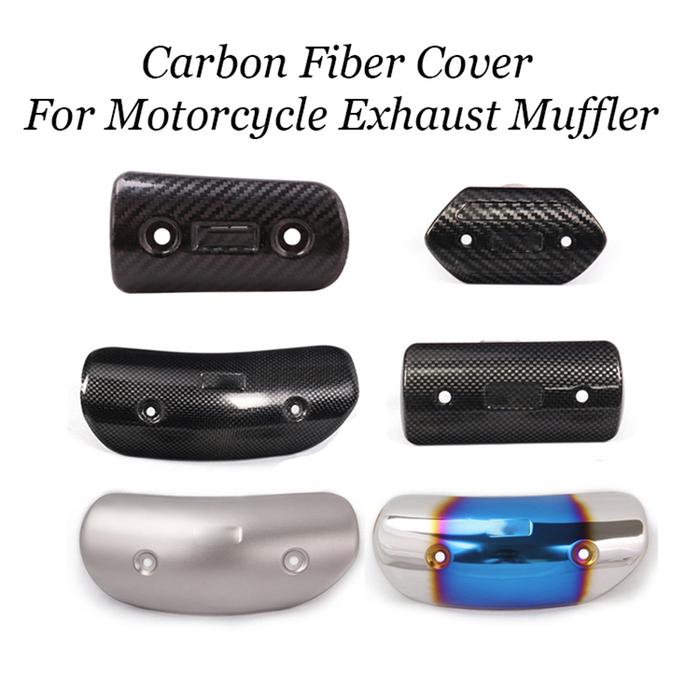 Motorcycle Exhaust Muffler Carbon Fiber Protector Escape Heat Shield Cover Guard Anti-scalding Cover