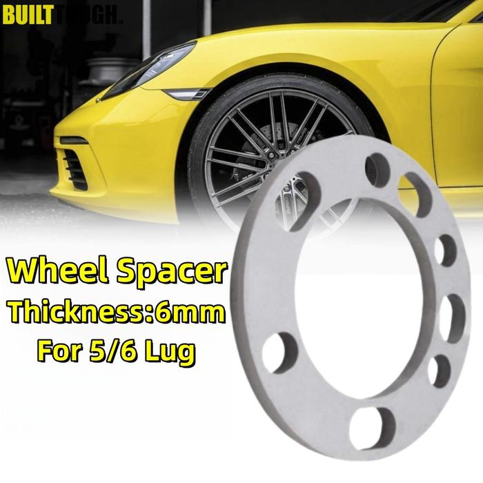 1PC Aluminum Universal Car Wheel Spacer Shim Plate 6mm 1/4 Inch Thick 5 Lug 6 Lug For 5x135 5x5.5" 5