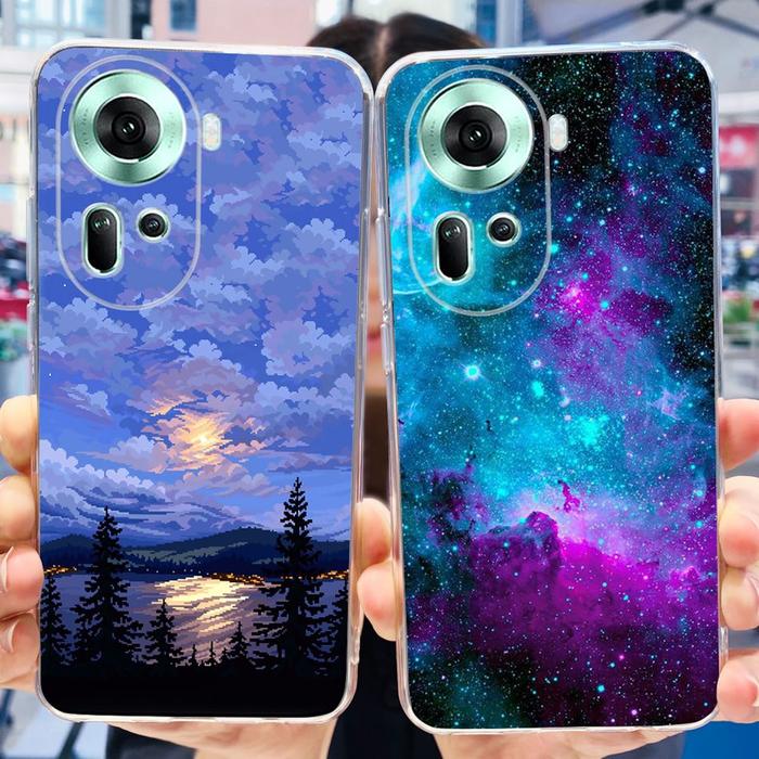For OPPO Reno11 5G Case Reno11 Pro 2024 Fashion Printing Soft Silicone TPU Slim Phone Back Cover For