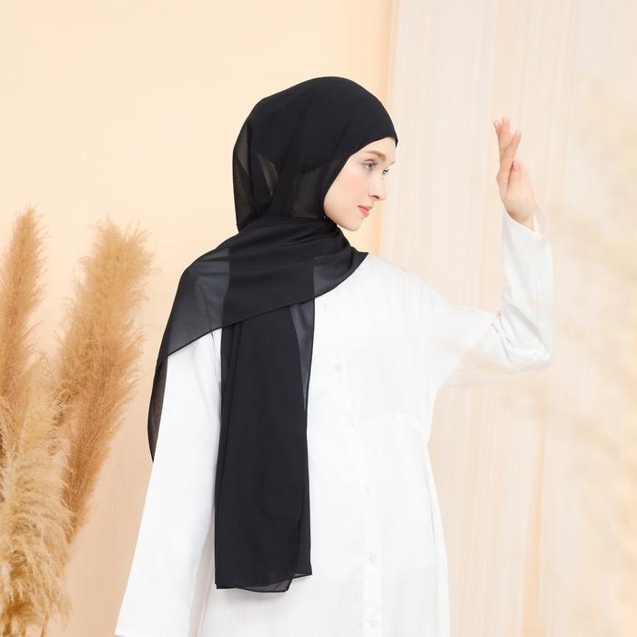 Nelafa Jilbab Pasmina Tali Melayu Instan Malaysia Ceruty Babydoll 2In 1
