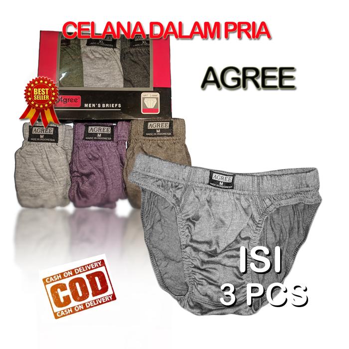 3 Pcs Celana Dalam Pria Agree - Cd Pria Dan Anak Katun - Underwear Cowok - Kancut Anak - Cancut - Ca