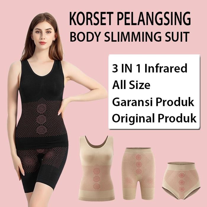Korset! Monalisa Korset Slimming Suit With Korset Wajah- Corset Pelangsing 3in1 Infrared Japan Techn