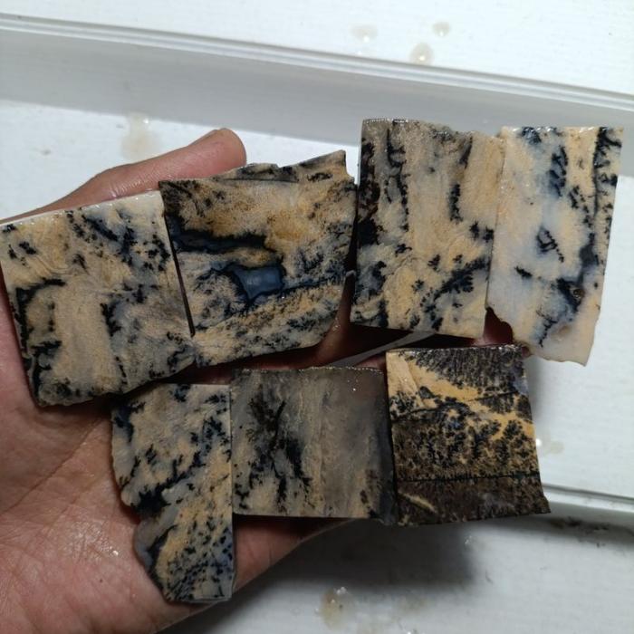 batu akik dendrite jasper scanic yellow base