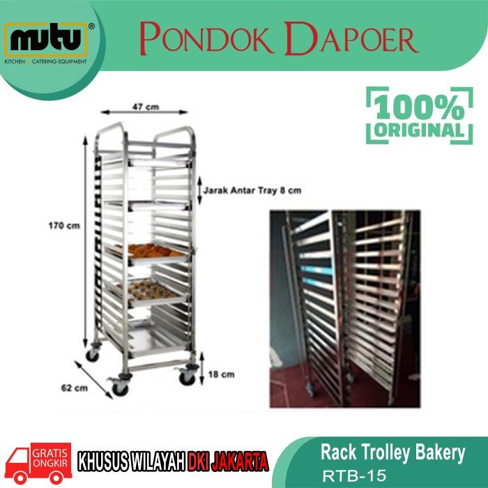 Rak Roti / Bakery 15 Susun Stainless Steel Mutu RTB-15