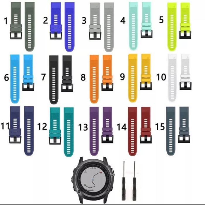 BRG BARU YSV Strap Tali jam tangan 26mm GPS GARMIN Fenix 3 5x 6x/Fenix 5x Pro/Fenix 6x pro
