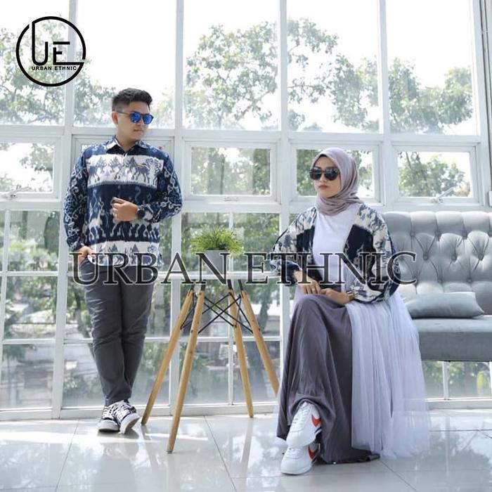 Set couple tenun, couple tenun baju kondangan, couple etnik prewed, baju kemeja tenun, baju tenun et