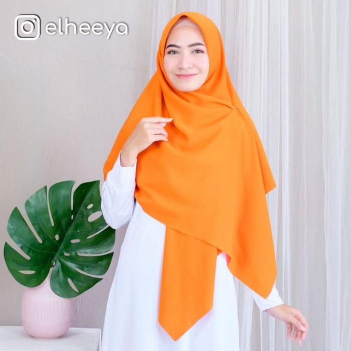 Jilbab Pks Terbaru Orange Kerudung Pks Laser Cut