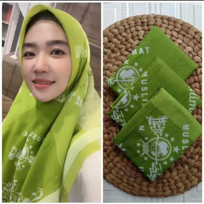 Jilbab Muslimat Nu Hijab Segi Empat Krudung Nahdlatul Ulama Fatayat Ippnu Ansor Banser