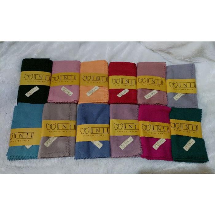 Kerudung Segi Empat Polos Laser Cut By Inji Original