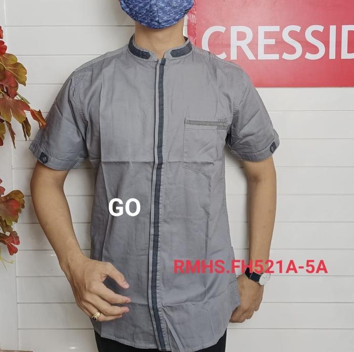 Golaz Cressida Koko/Taqwa Pakaian Pria Atasan Baju Muslim Kemeja Hem Slimfit Original Lengan Pendek