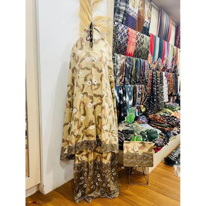 Mukena Rayon Jumbo Jumputan Sasirangan Lereng Palembang