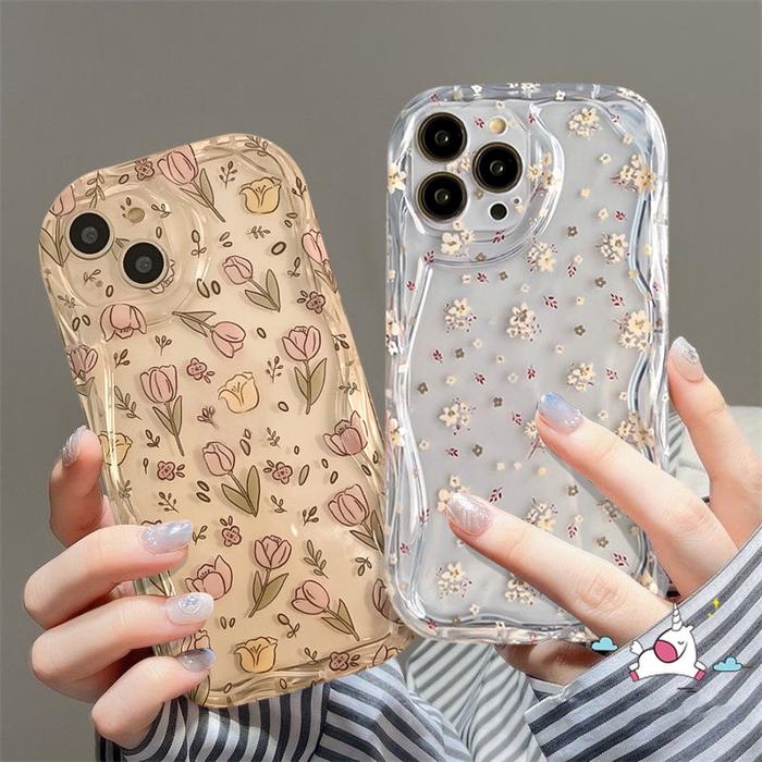 Rose Flower Wavy Soft Silicone Phone Case For Xiaomi Redmi Note 12 12S 11 11S 10 10S 9 9S 8 Pro A1 A