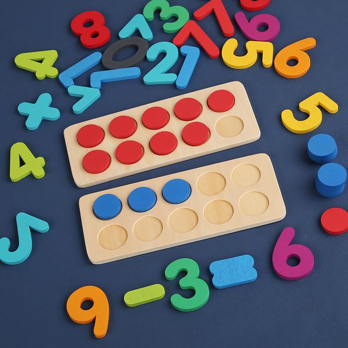 Montessori Toy Ten-grid Digital Cognitive Count Children Maths Logic Training Early Education Teachi