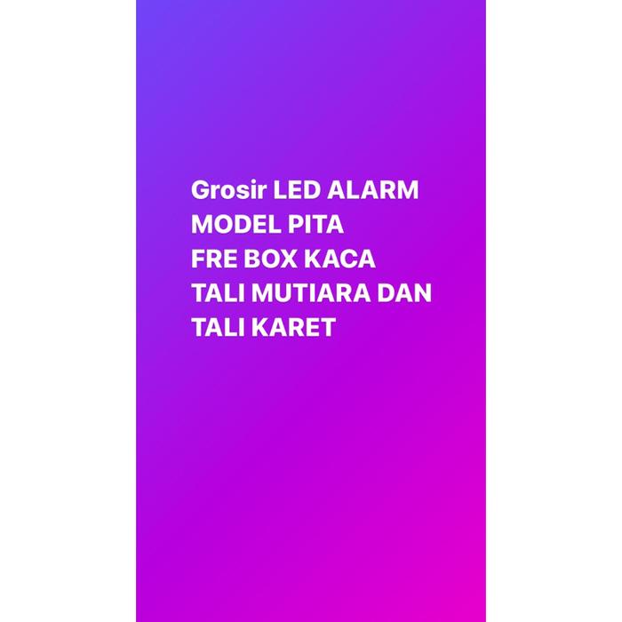GROSIR TASBIH DIGITAL LED ALARM PITA BUNGA FREE BOX KACA