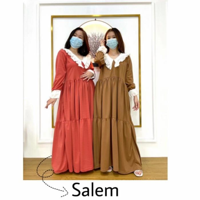 Gamis Korean Style Warna Pastel Murah Promo Best Seller - Salem