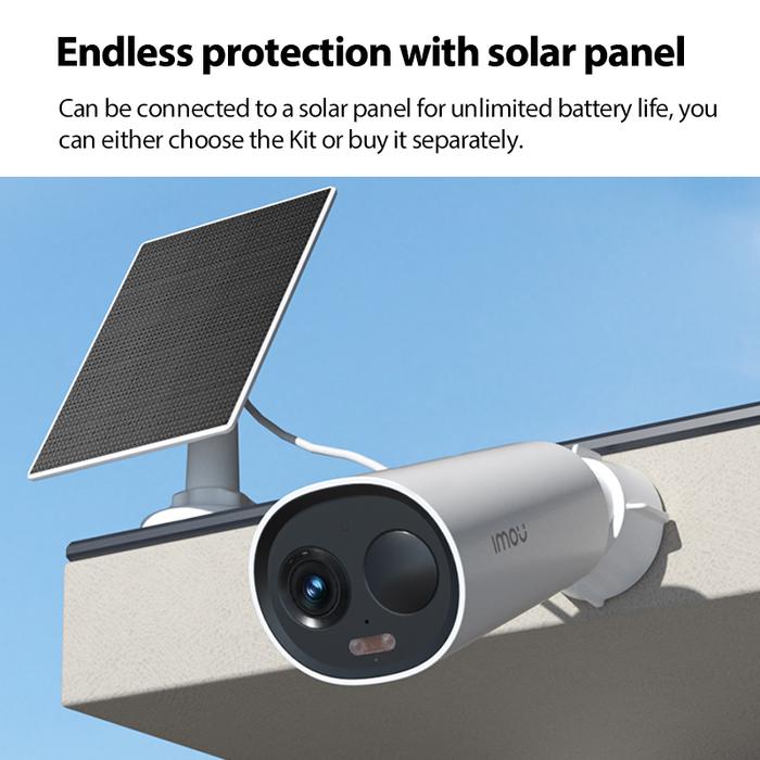 IMOU Cell 3C with Solar Panel Set 2K WiFi Camera 5000mAh Battery Wireless IP66 Smart Color Night Vis