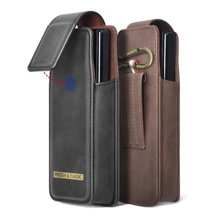 Sarung Dompet Tas HP Pinggang Kulit Samsung Galaxy Z Fold 5 Fold5 Puloka Vertikal Leather
