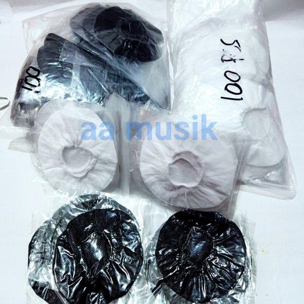 [DISKON] SARUNG MIC COVER MIC SPON MIC TISU MIC BAHAN KAIN ISI 100 PUTIH DAN HITAM [TERLARIS]
