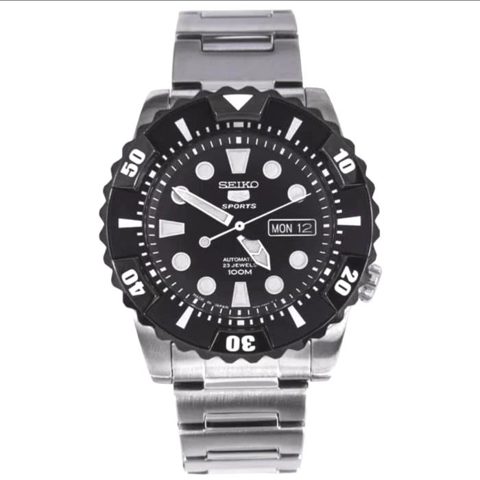 Jam Tangan Pria Seiko 5 Sports SNZJ19K1 SNZJ19 Automatic Strap Stainless steel Original