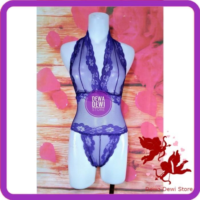 Baju Lingerie Sexy Teddies Bodyslim Bodysuit Backless Transparan 2907