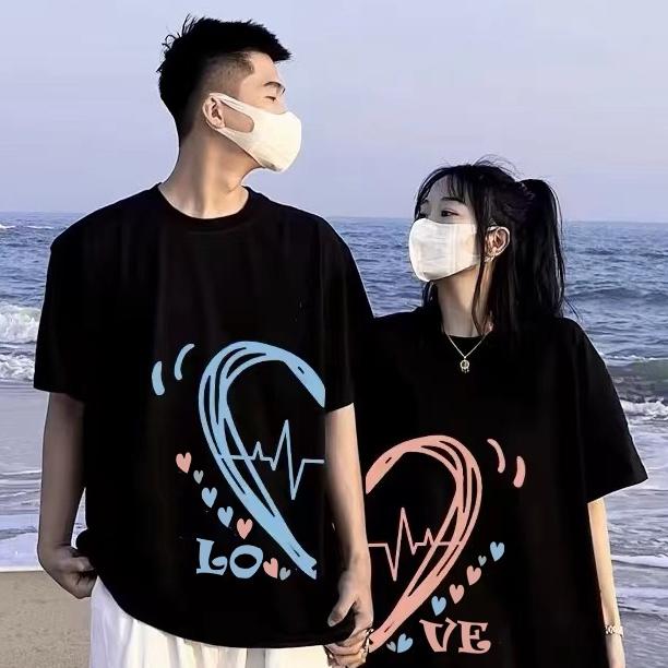 Baju Kaos Couple Pasangan kapel kapelan love terbelah pacar pacaran kembaran PULSE LOVE hadiah