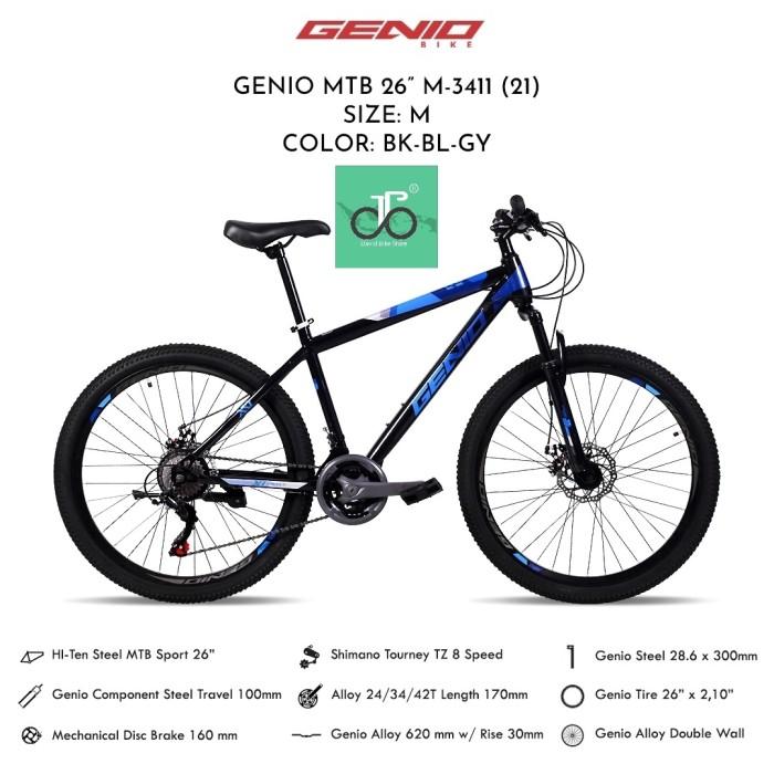 sepeda Mtb 26" Genio M3411 26an TERBARU M-3411