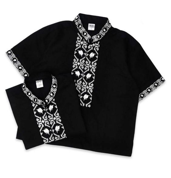 BAJU KOKO PRIA LENGAN PENDEK WARNA HITAM DREAMBIRDS | WATCHER BLACK SS