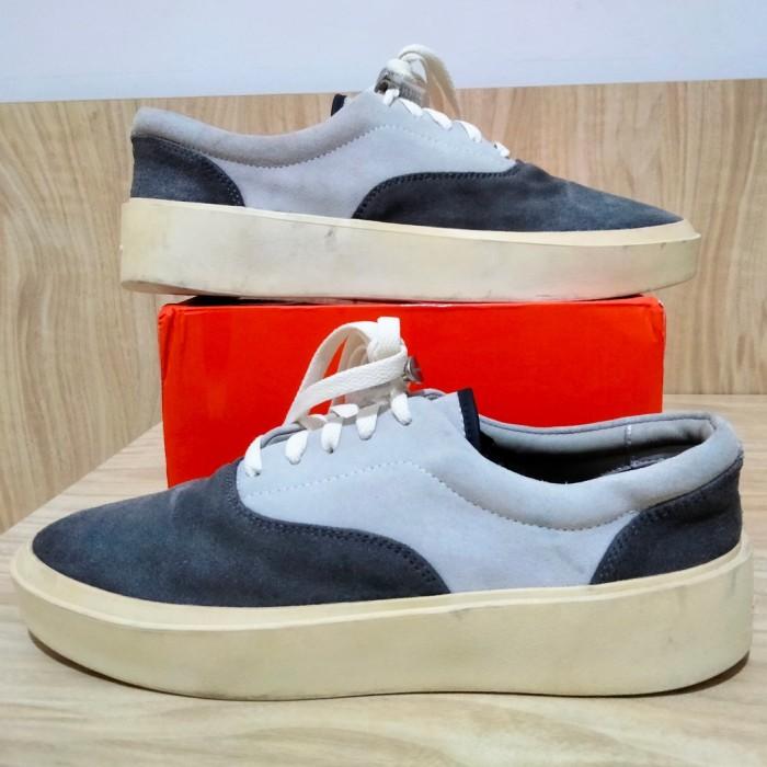 Fear Of God Low Top Trainers Lace Up 101 Charcoal Bone Sneakers Sepatu