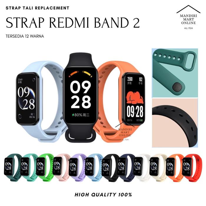 Strap Redmi Band 2 / Tali Redmi Smartband 2 Silicone Warna Polos