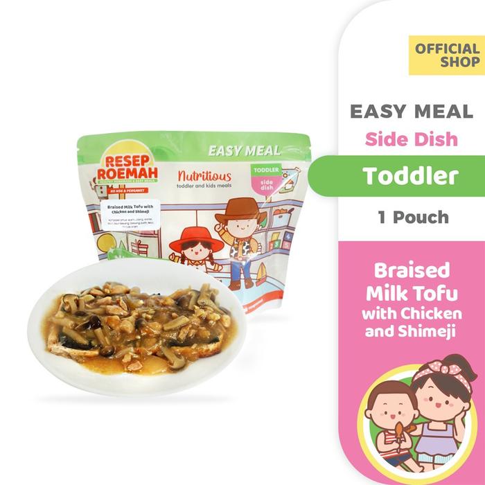 Resep Roemah / Braised Milk Tofu with Chicken & Shimeji / Tahu Susu Siram Ayam Jamur / Kids Healthy 