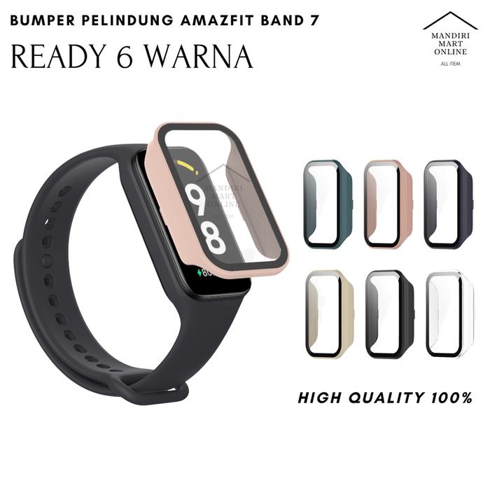 Bumper Hard Case 2 in 1 AMAZFIT BAND 7 Casing Hard Case PC Pelindung Layar Amazfit Band 7