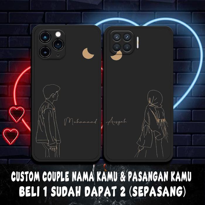 CC-8Custom Case COUPLE NAMA KAMU & PASANGAN KAMU Beli 1 SUDAH SEPASANG KAMERA PROTEK OPPO VIVO SAMSU