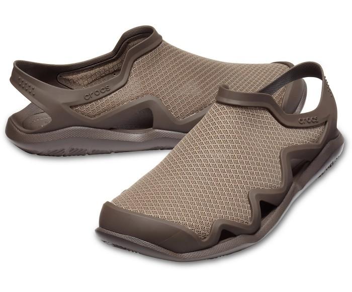 Crocs / Crocs Swiftwater Mesh Wave / Sepatu Sandal Crocs / Crocs Pria - ESPRESO, M7