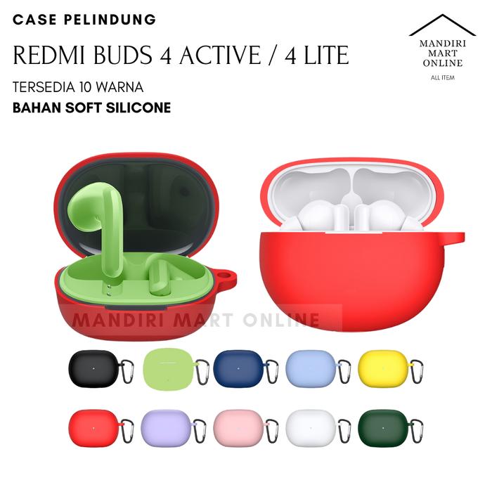 Case Redmi Buds 4 Active Casing Cover Redmi Buds 4 Lite Bahan Silicone Halus Warna Warni