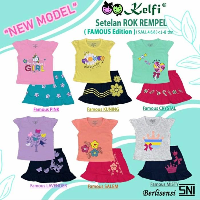 KELFI SETELAN ROK REMPEL / SET ANAK CEWEK "FAMOUS EDITION"