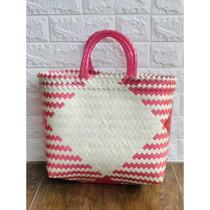 tas anyaman plastik kaca parcel