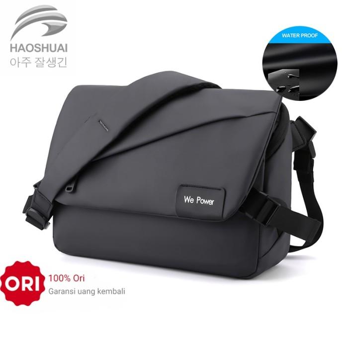 HAOSHUAI 1100-31 Tas Selempang Pria Tas Bahu Sling Bag Pria Bahan Anti Air