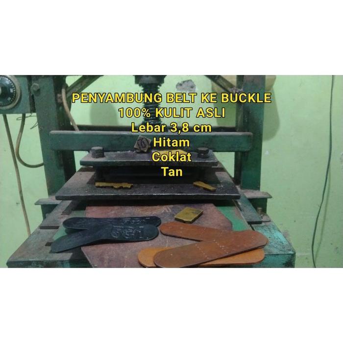 Klep kulit asli penghubung sabuk kepala buckle dan tali belt
