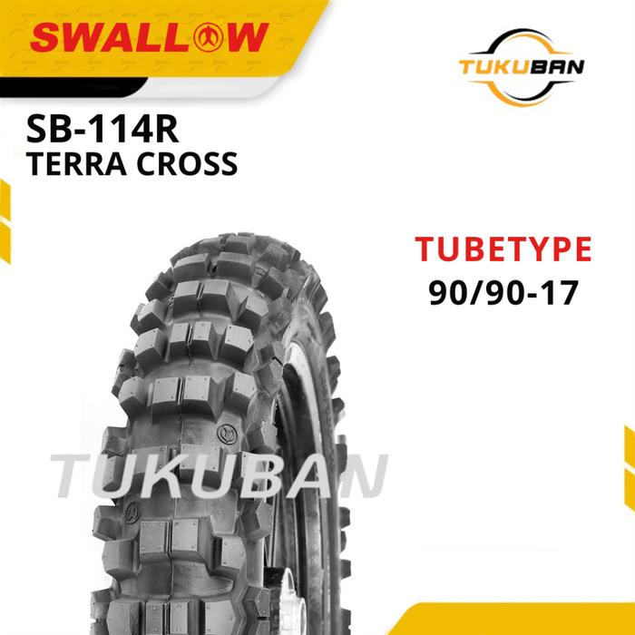 Ban Luar Sepeda Motor Swallow SB-114R Terra Cross 90/90-17 Ring 17 Tubetype