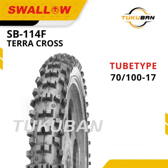 Ban Luar Sepeda Motor Swallow SB-114F Terra Cross 70/100-17 Ring 17 Tubetype