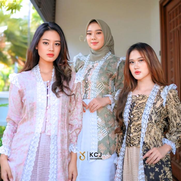 KCJ - UTARI Kebaya Kutubaru Tunik Batik Viscose Modern Wanita