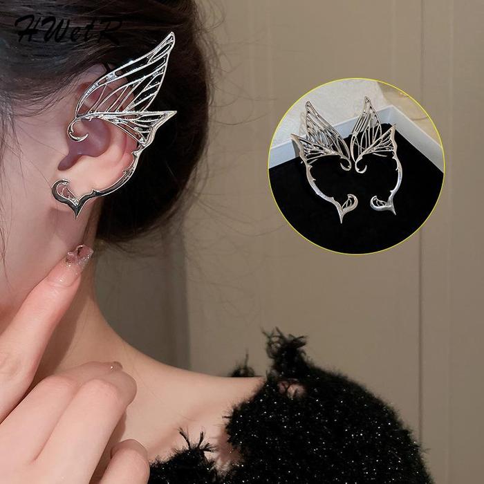 HIASAN TELINGA Simple Elf Ear Hollow Ear Clips Earrings Cool Elf Ear Outline Ear Cuff Alloy No Pierc