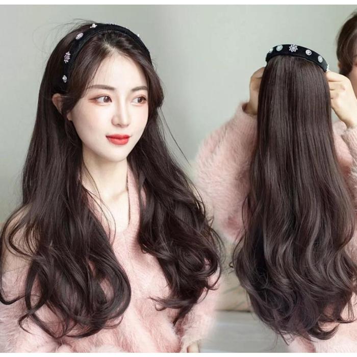 wig bando hitam curly wig curly bando hitam NEW01